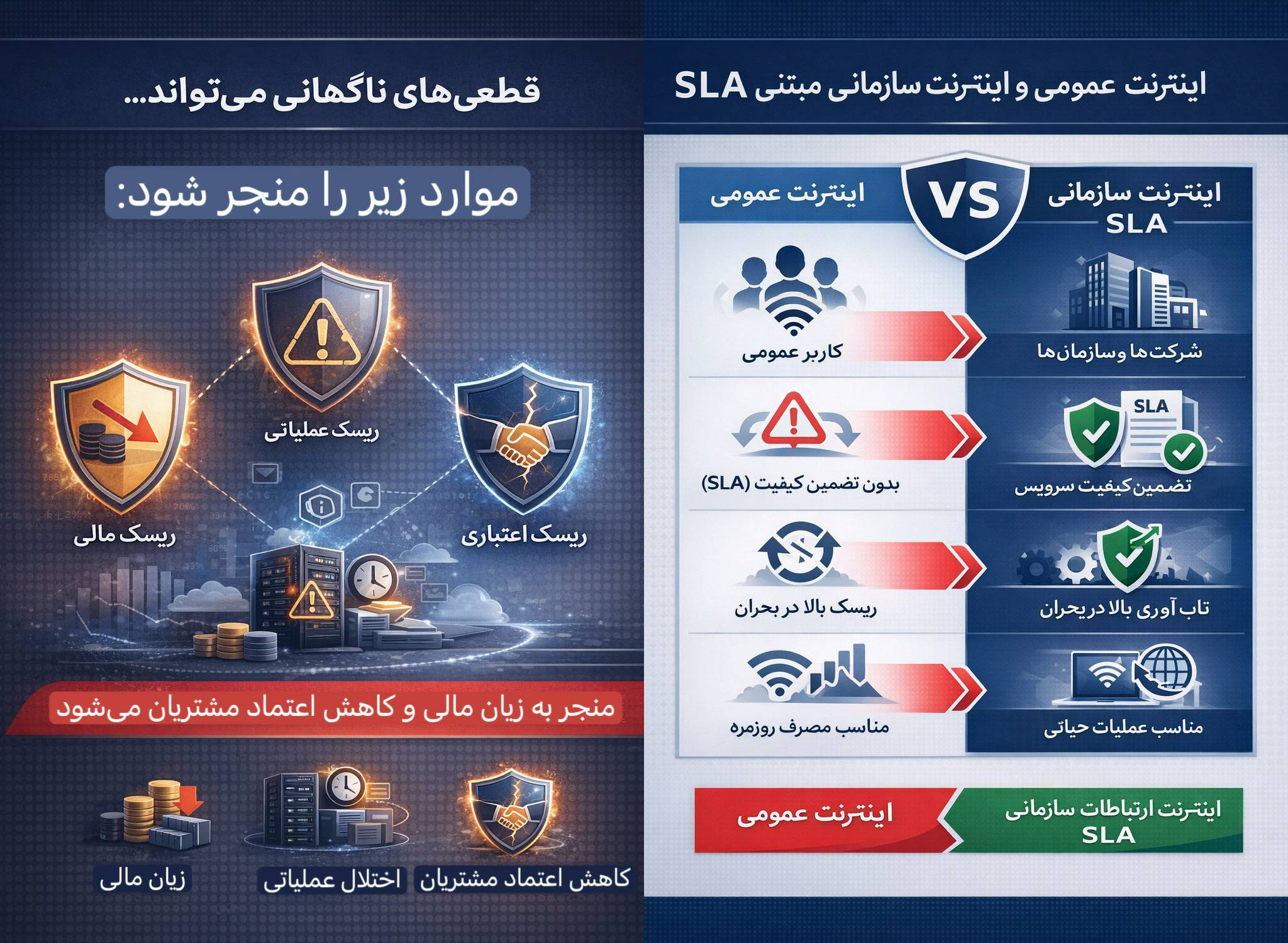 به گزارش وقایعنیوز: یک کاربر خانگی که برای مصرف محتوای دیجیتال از اینترنت استفاده میکند، نیازهای متفاوتی نسبت به یک بانک، شرکت صادرات نرمافزار یا اپراتور مالی بینالمللی دارد.